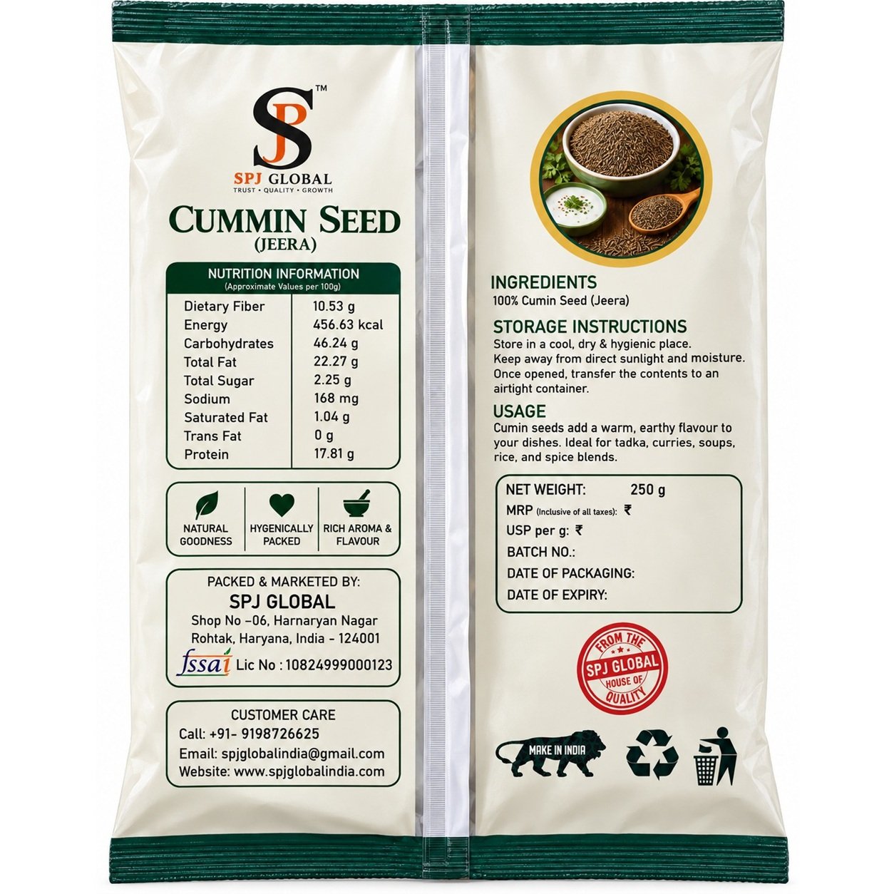 Cumin Seed (Jeera) | 1kg | Pack Of 4 - Image 2