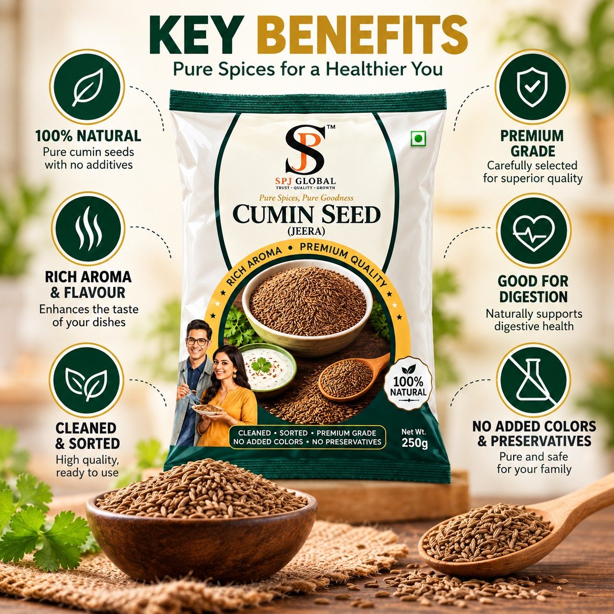 Cumin Seed (Jeera) | 1kg | Pack Of 4 - Image 4
